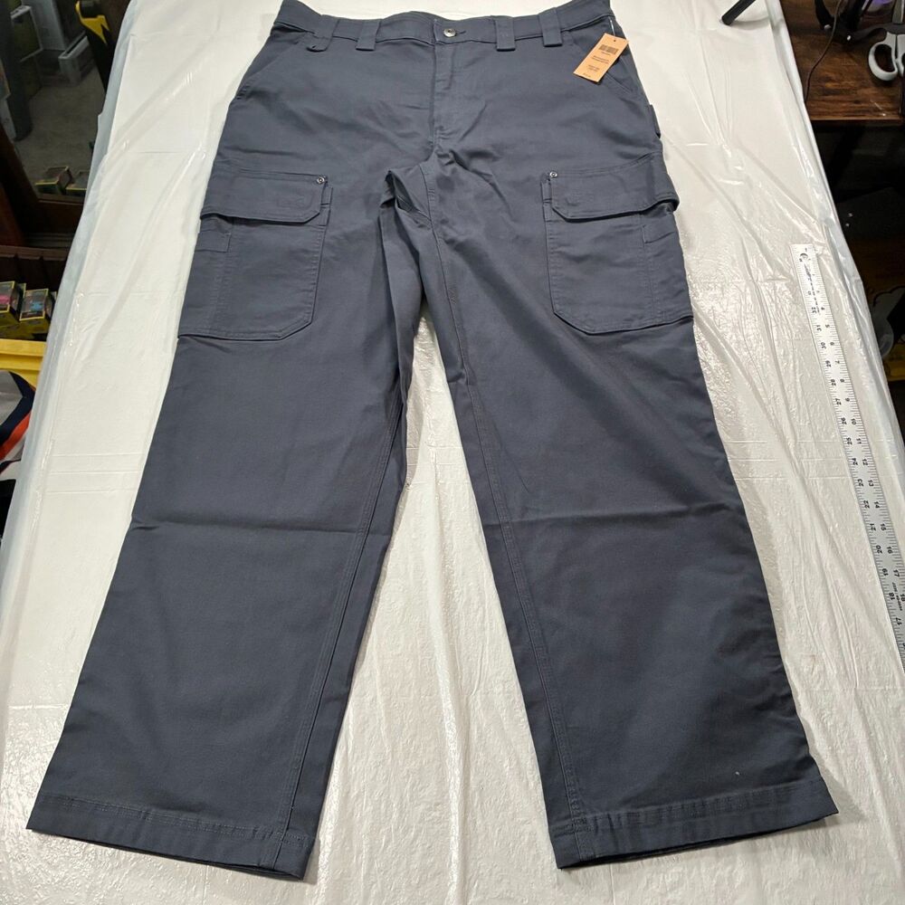 NWT Duluth Trading Co. Pants Men 38x32 Flex Fire Hose Work Cargo Gray